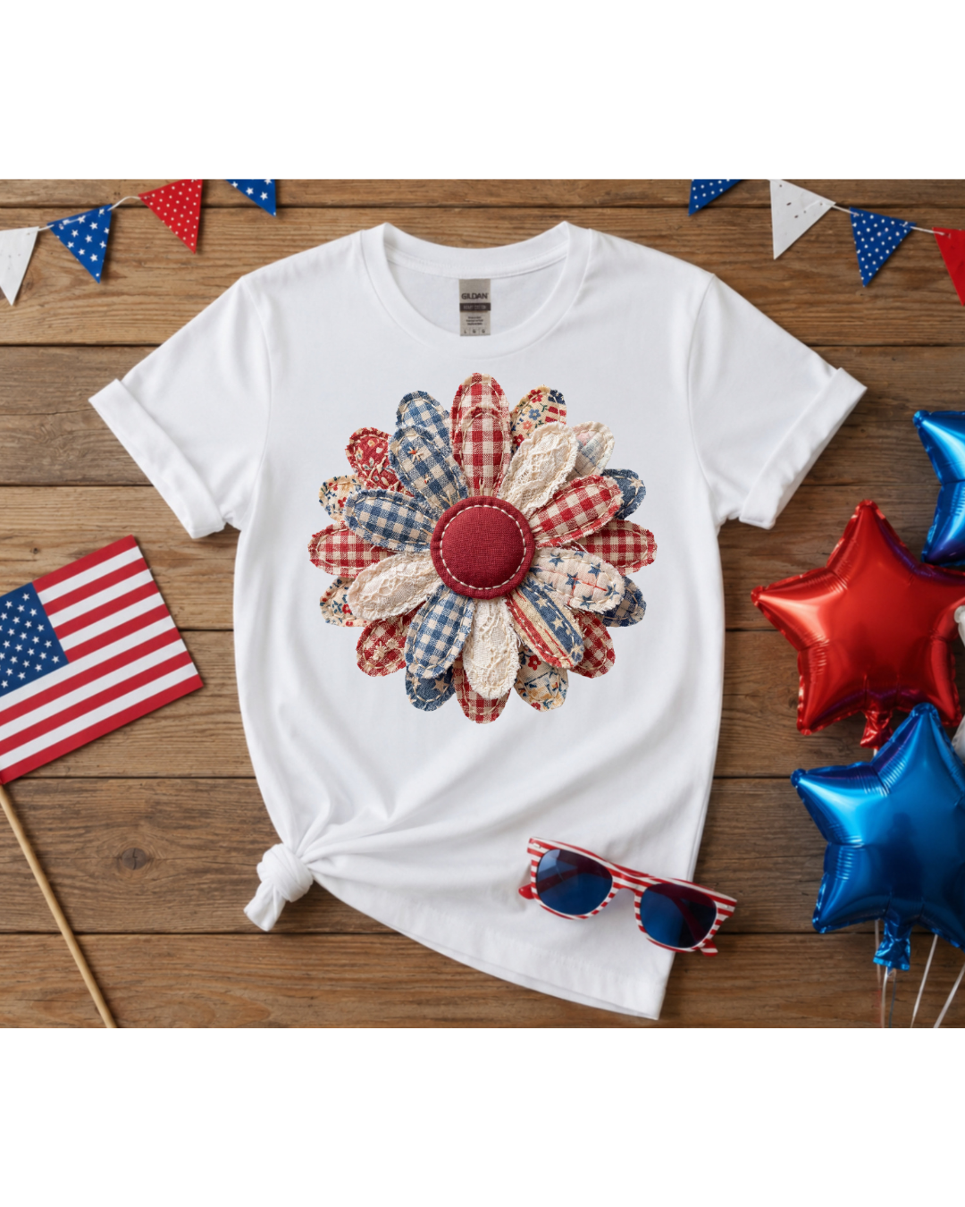 PATROTIC PATCHWORK FLOWER